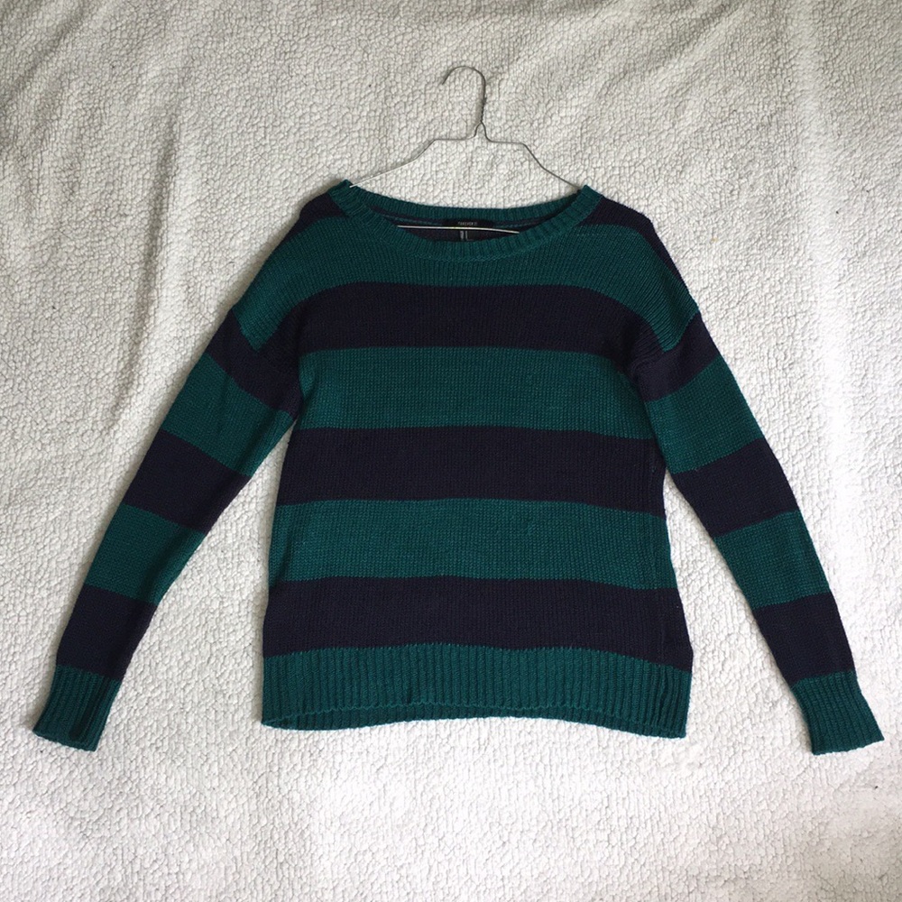 Green & Navy Sweater